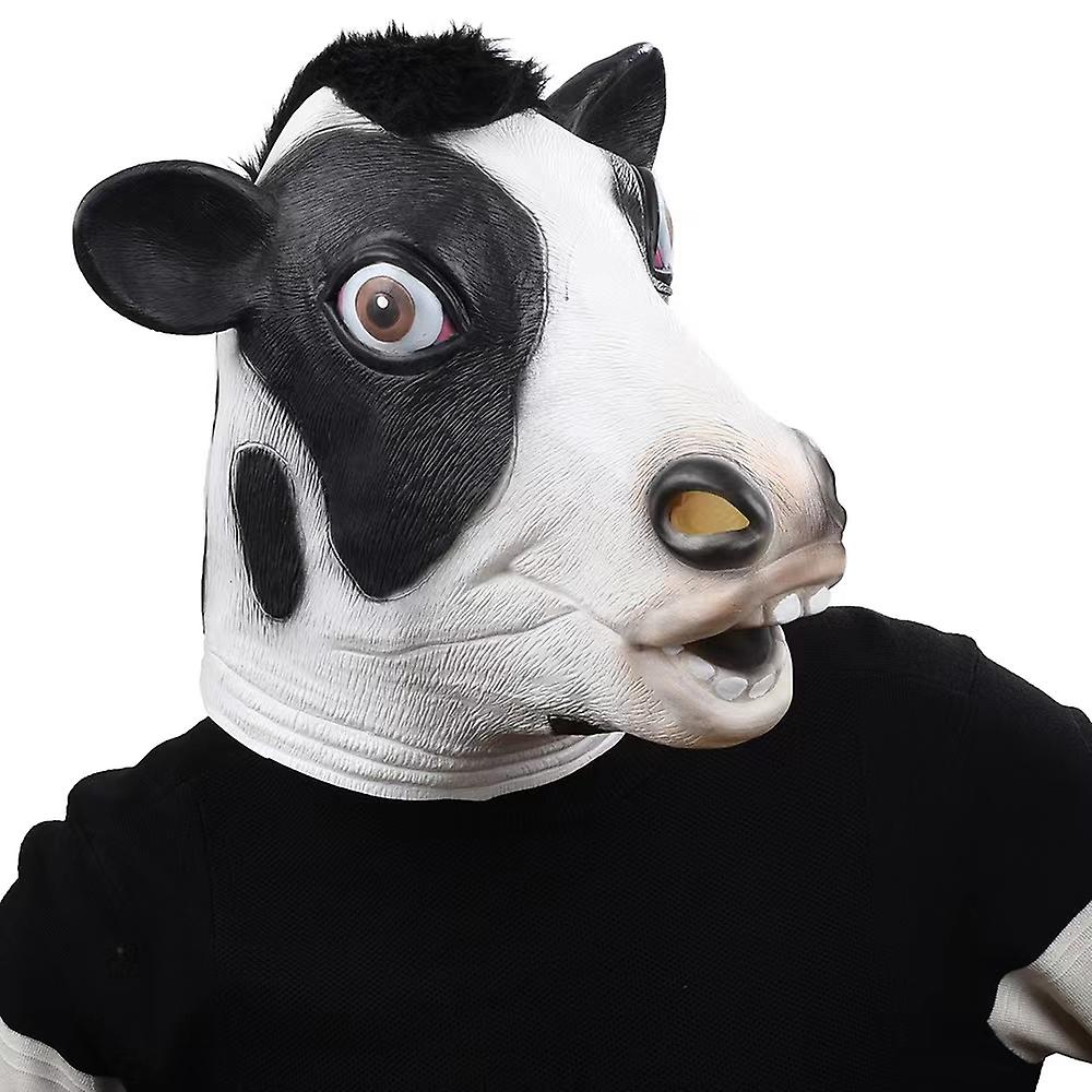 крава маска силиконски латекс маски за лице за глава