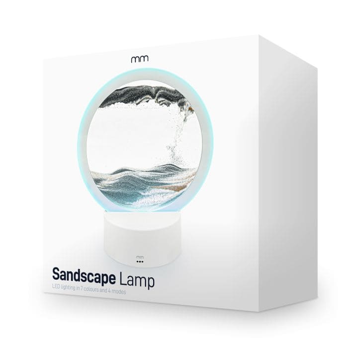 Уметничка ламба со песок - светилка за временска маса за песок- LED позадинско осветлување во боја RGB