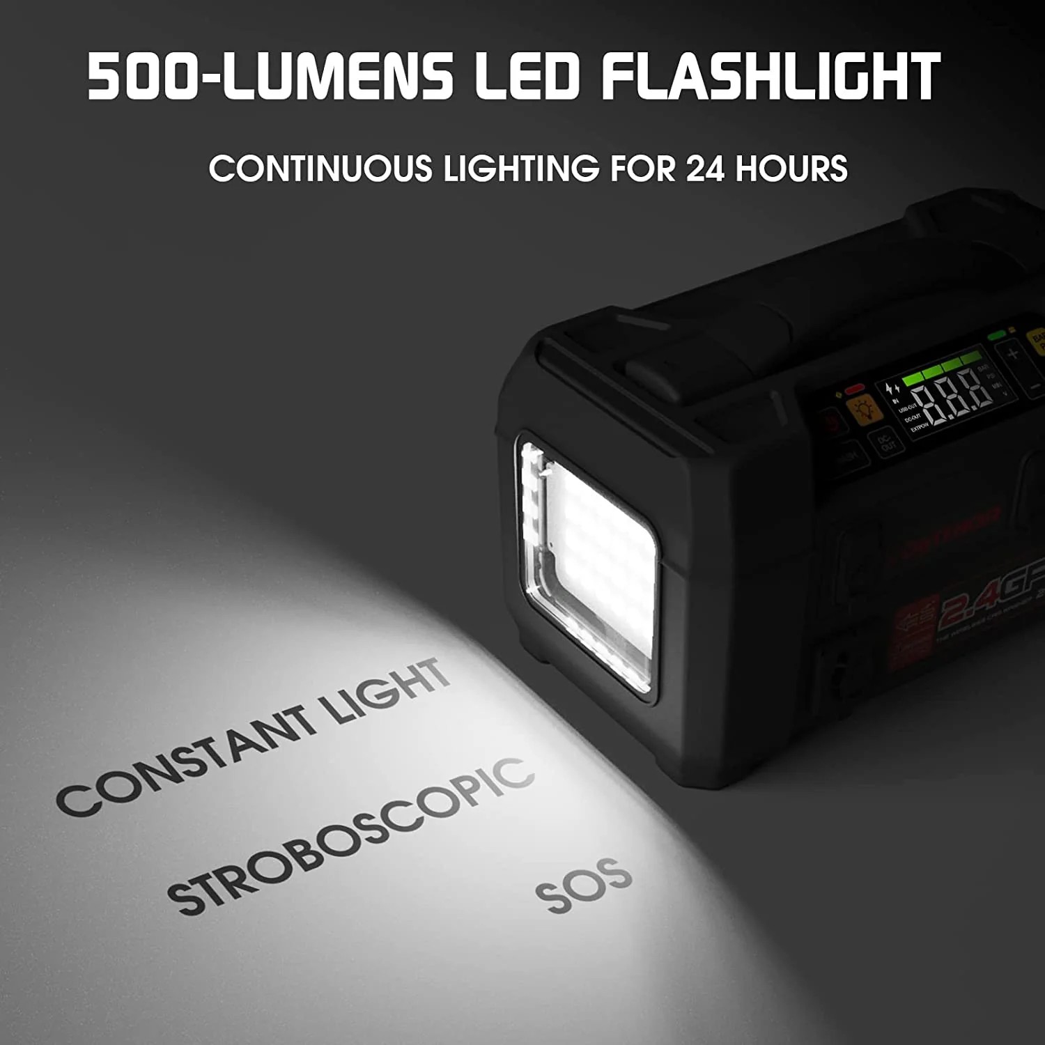 автомобил стартер 500 лумен LED светилка + компресор и напојување