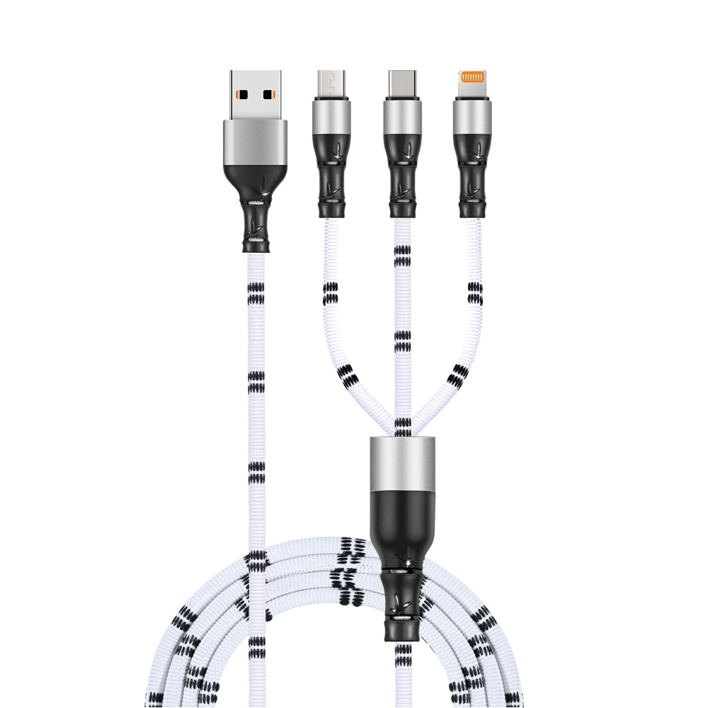 3V1 USB кабел со бамбусов дизајн