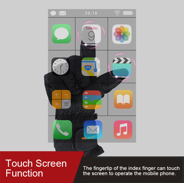 зимски ракавици со површина на прст со екран на допир за паметни телефони