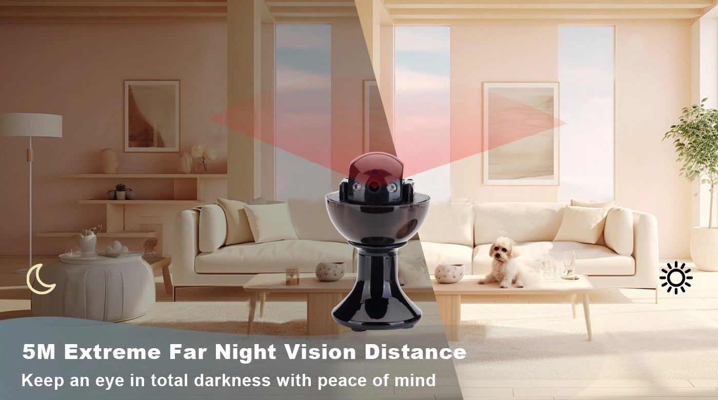 шпионска камера ротирачки IR ноќно гледање до 5 метри невидливо