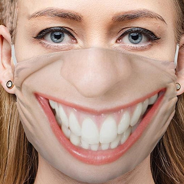 маска за насмевка на жените на лицето