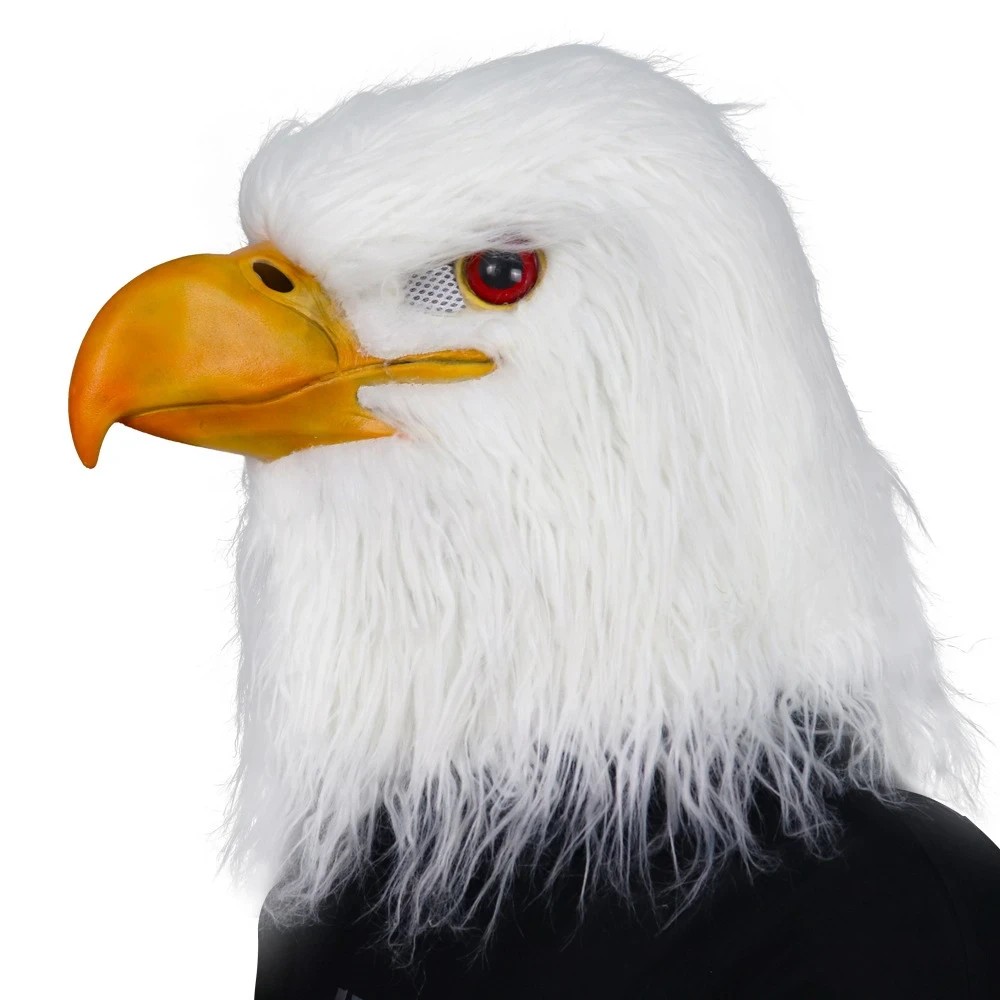силиконска маска за глава од бел орел