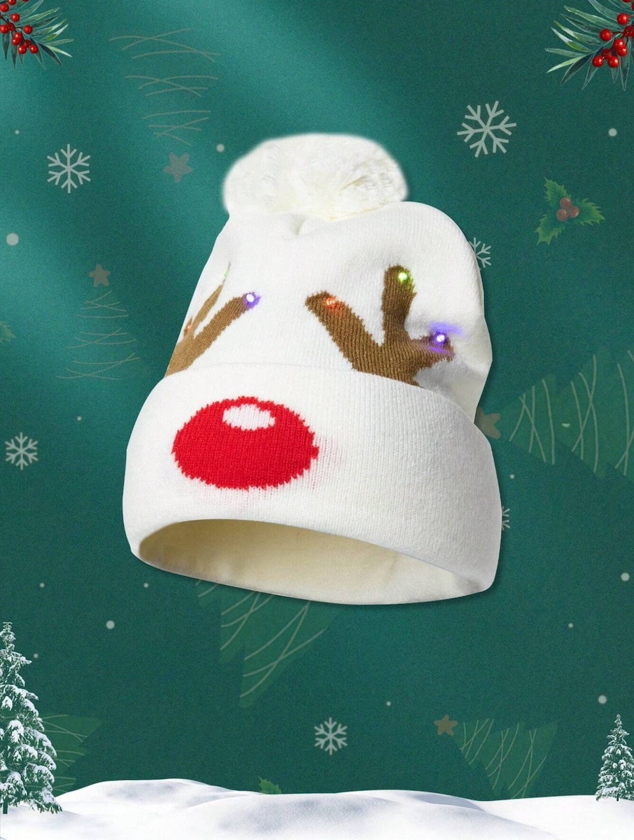 капа Божиќни рогови од ирваси - капа за зимско блескаво, Рудолф