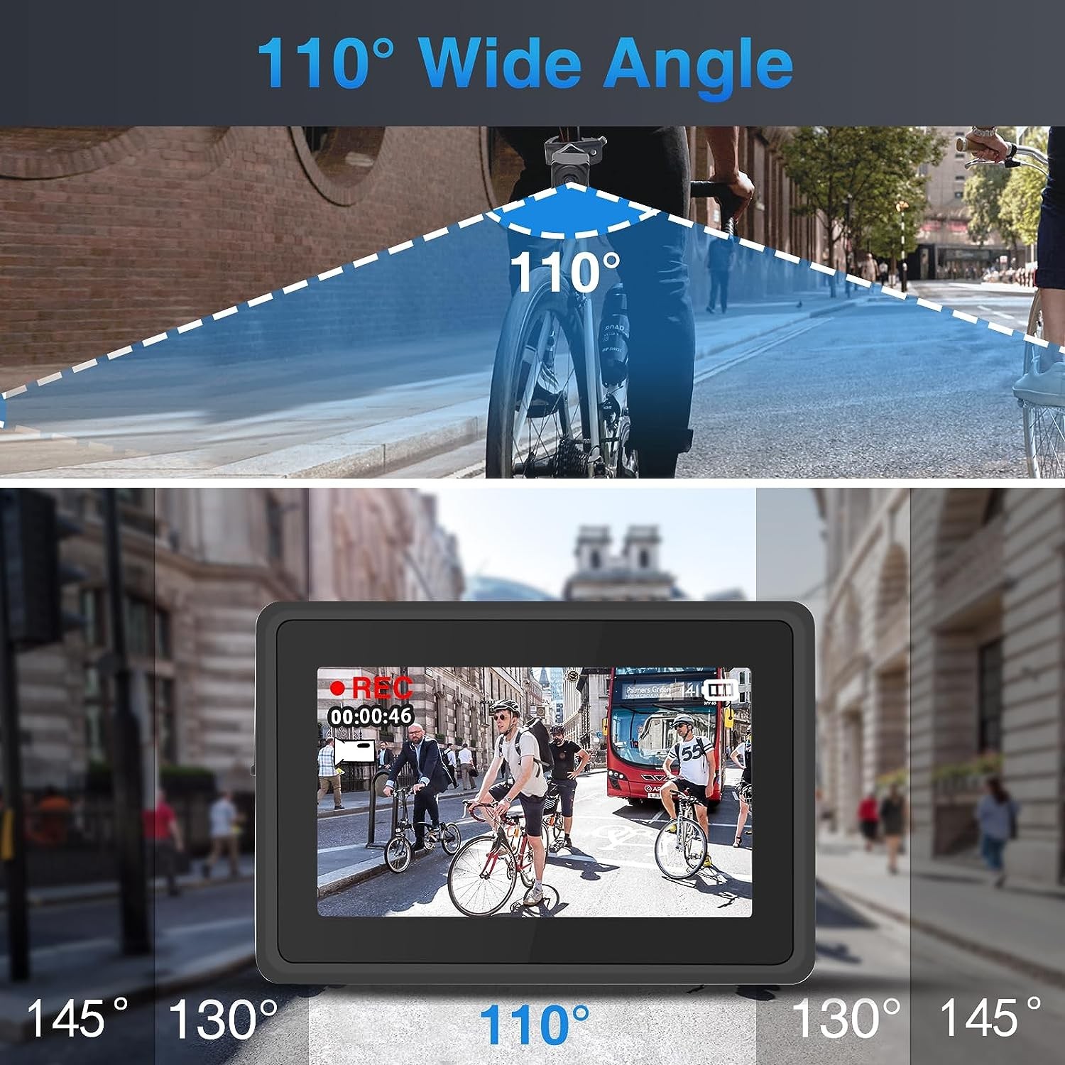 Велосипедска камера агол на гледање 110 степени + монитор