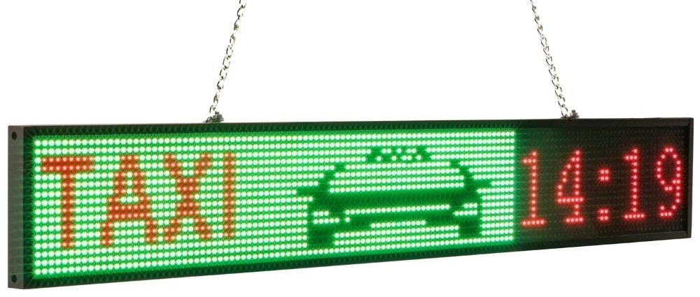 автомобил LED екран во боја за такси