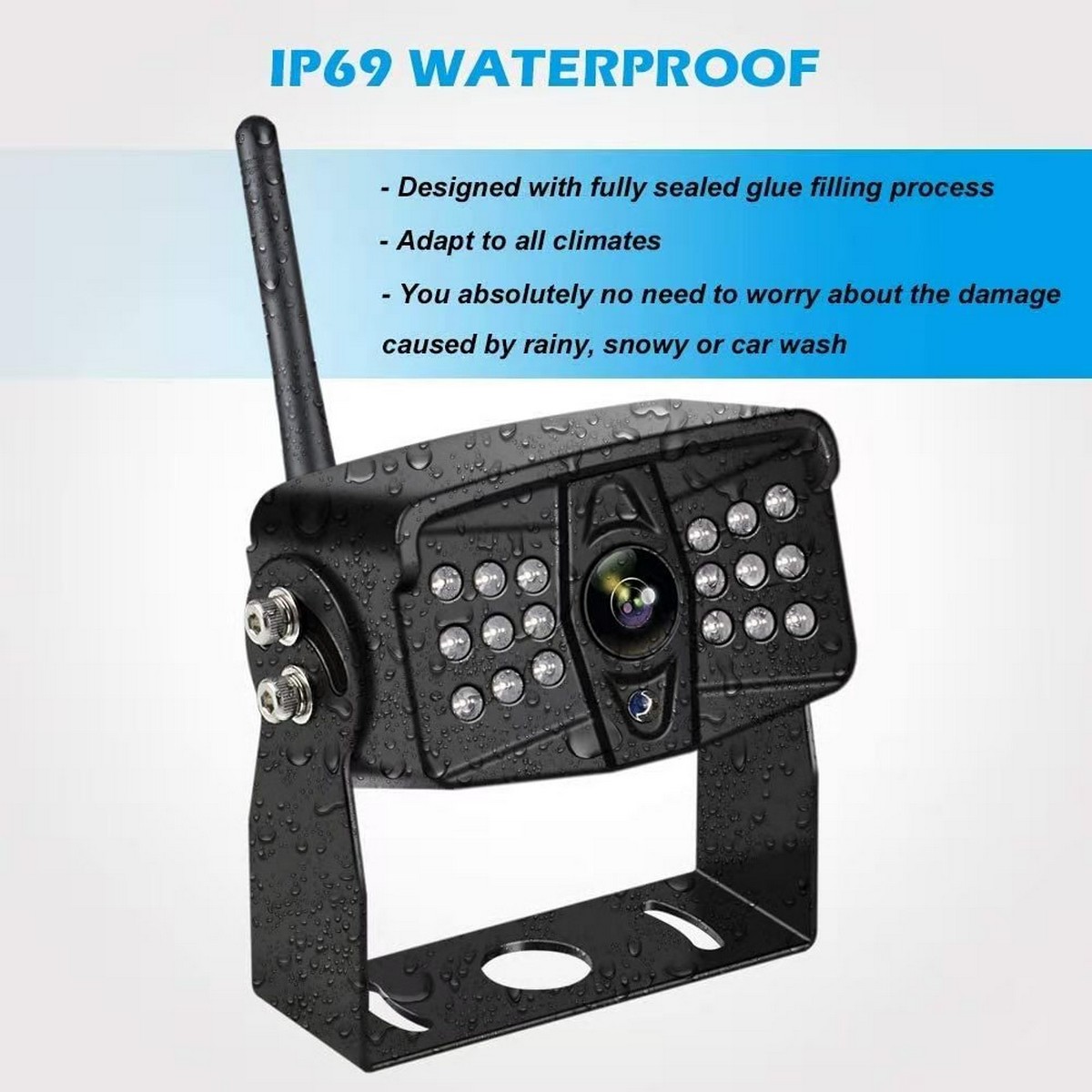 IP69 водоотпорна камера за рикверц за комбе