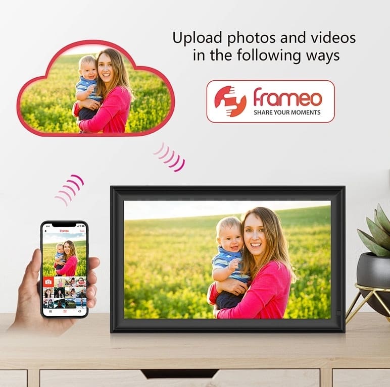 дигитална фото рамка за фотографии екран на допир на апликација за WiFi 15"