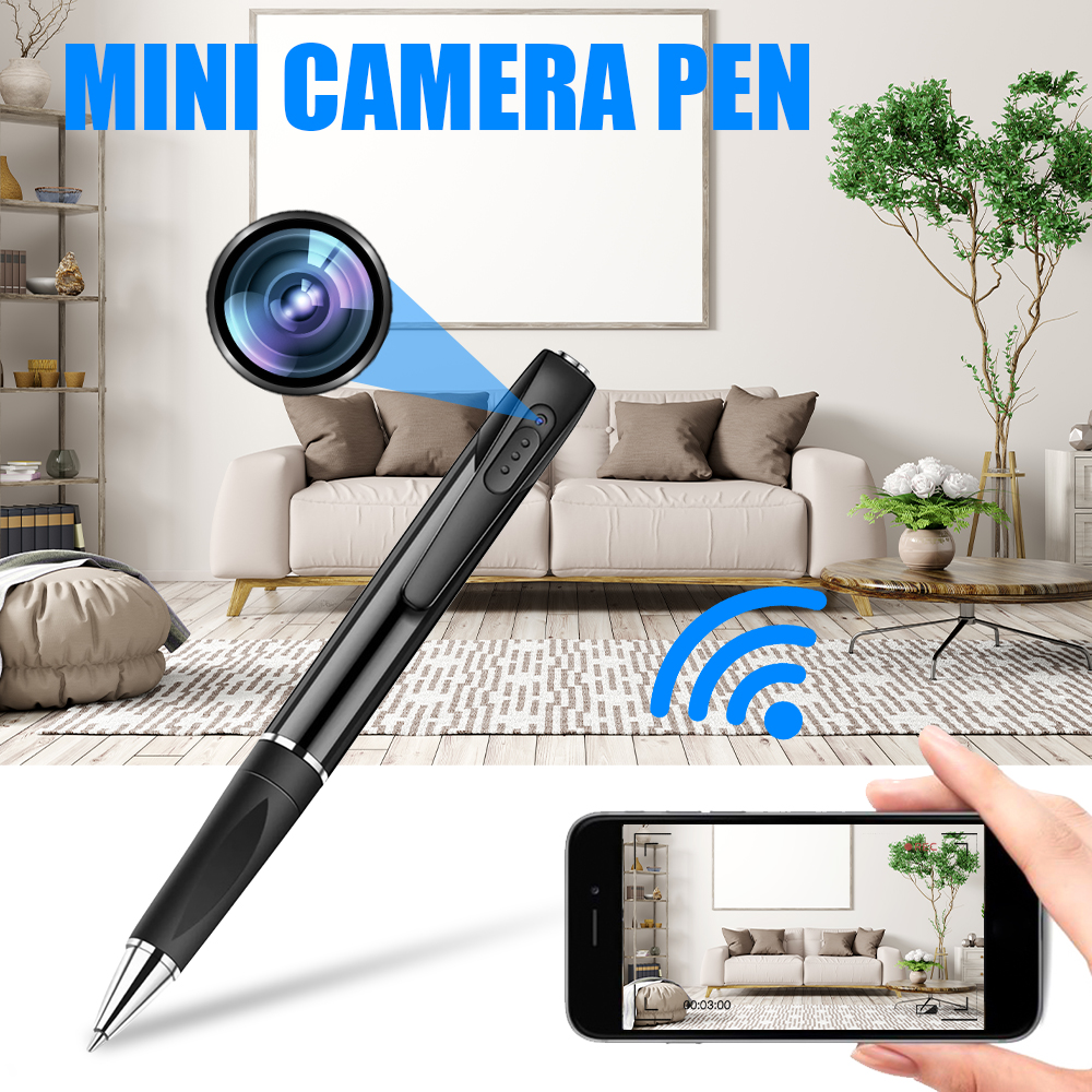 Камера за шпионско пенкало со FULL HD + поддршка за WiFi (апликација за iOS/Андроид)
