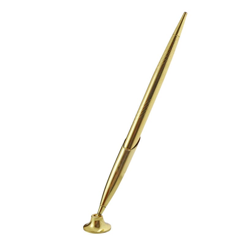елегантно златно пенкало со држач