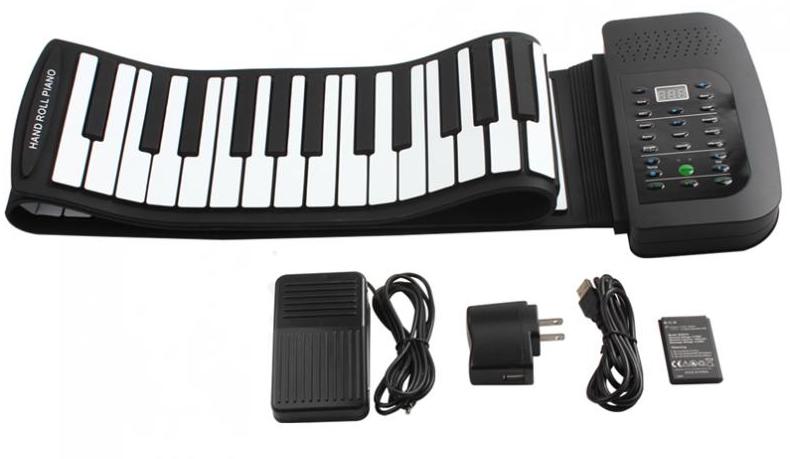 тркалање пијано - клавијатура за пијано изработена од силикон