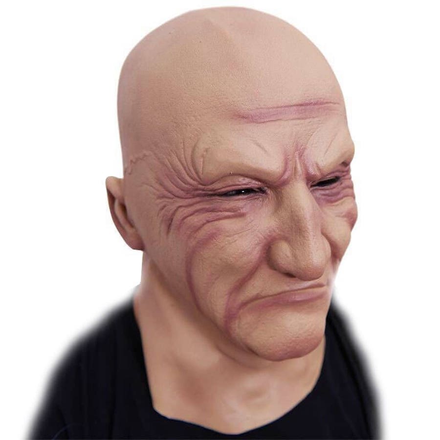 силиконска маска за лице од латекс за ќелав човек