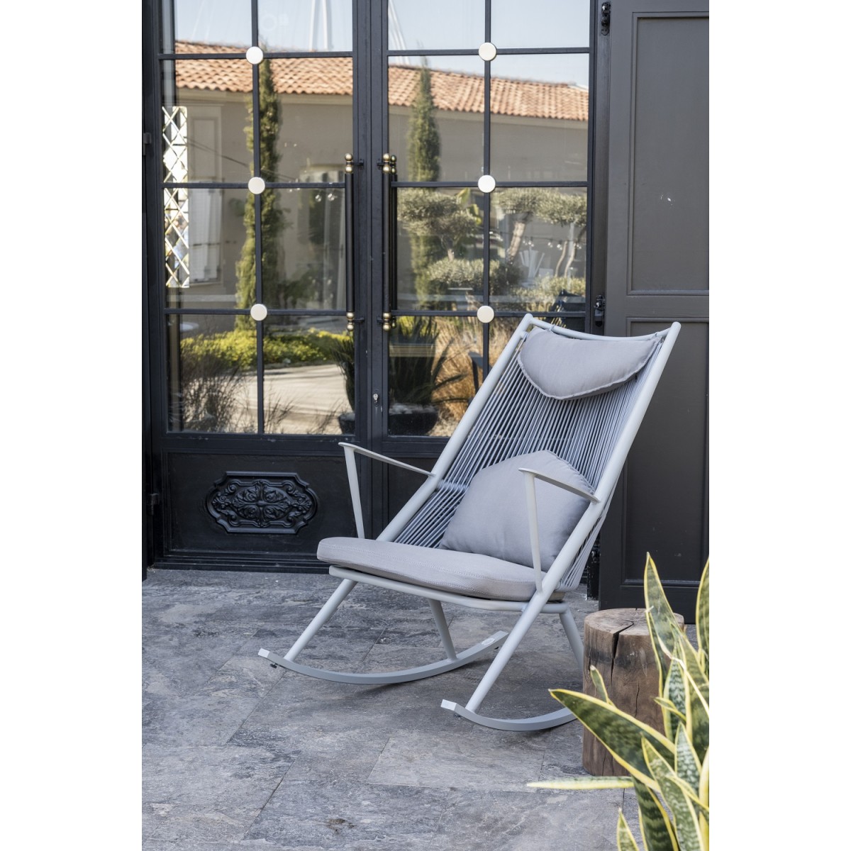 фотелја за лулка на тераса метална алуминиумска градина