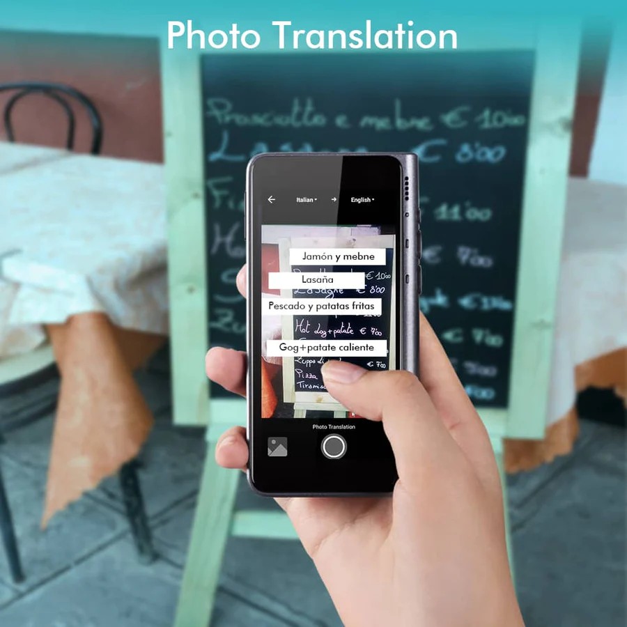 Преведувач на текстуални фотографии за рачен џеб онлајн офлајн