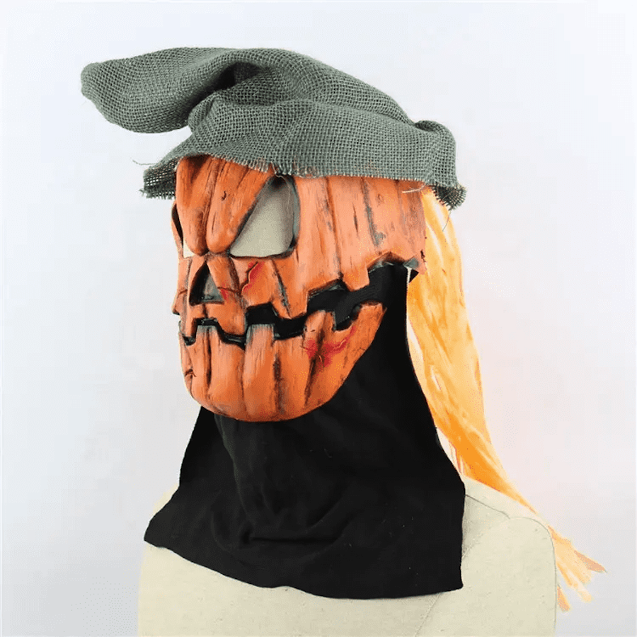 Страшна маска за лице од тиква за Ноќта на вештерките