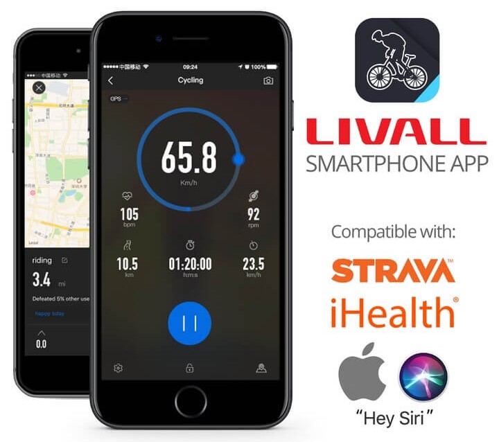 Livall апликација за паметен телефон мобилен телефон