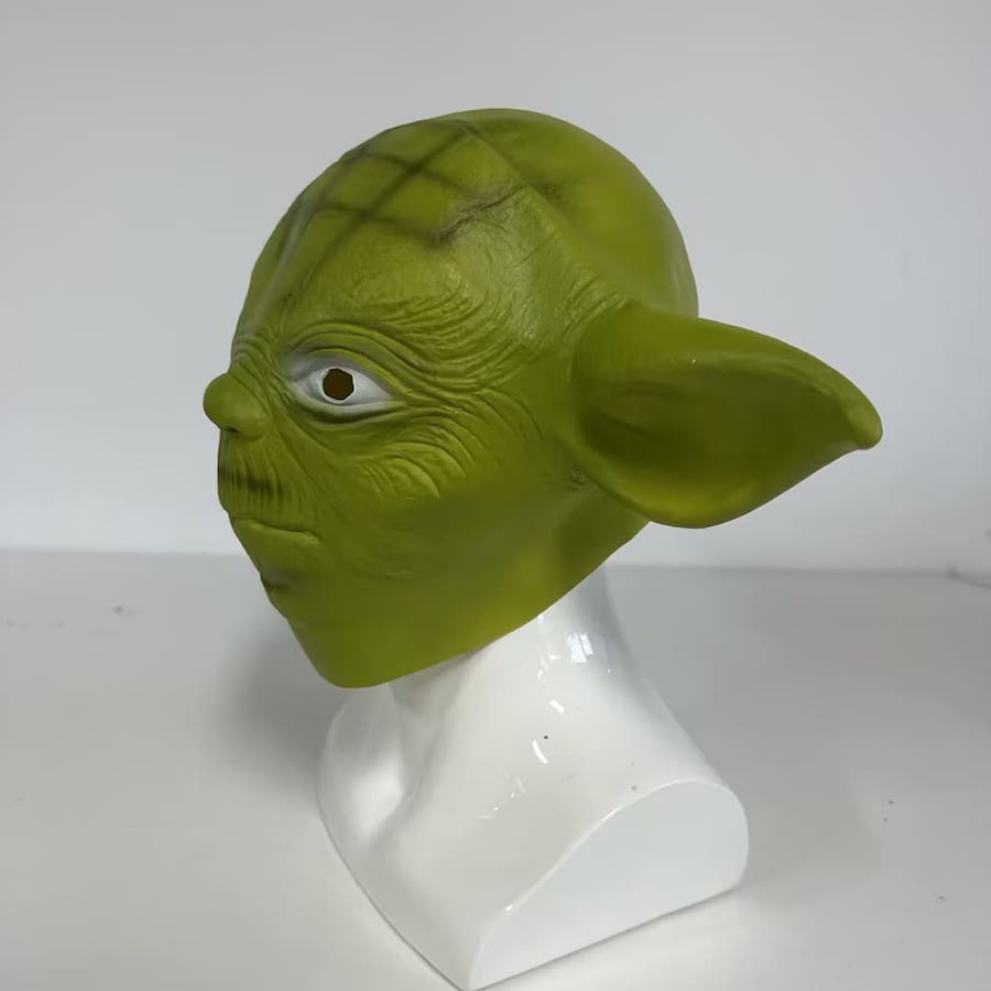 Маска за лице од Star Wars - зелен латекс Yoda