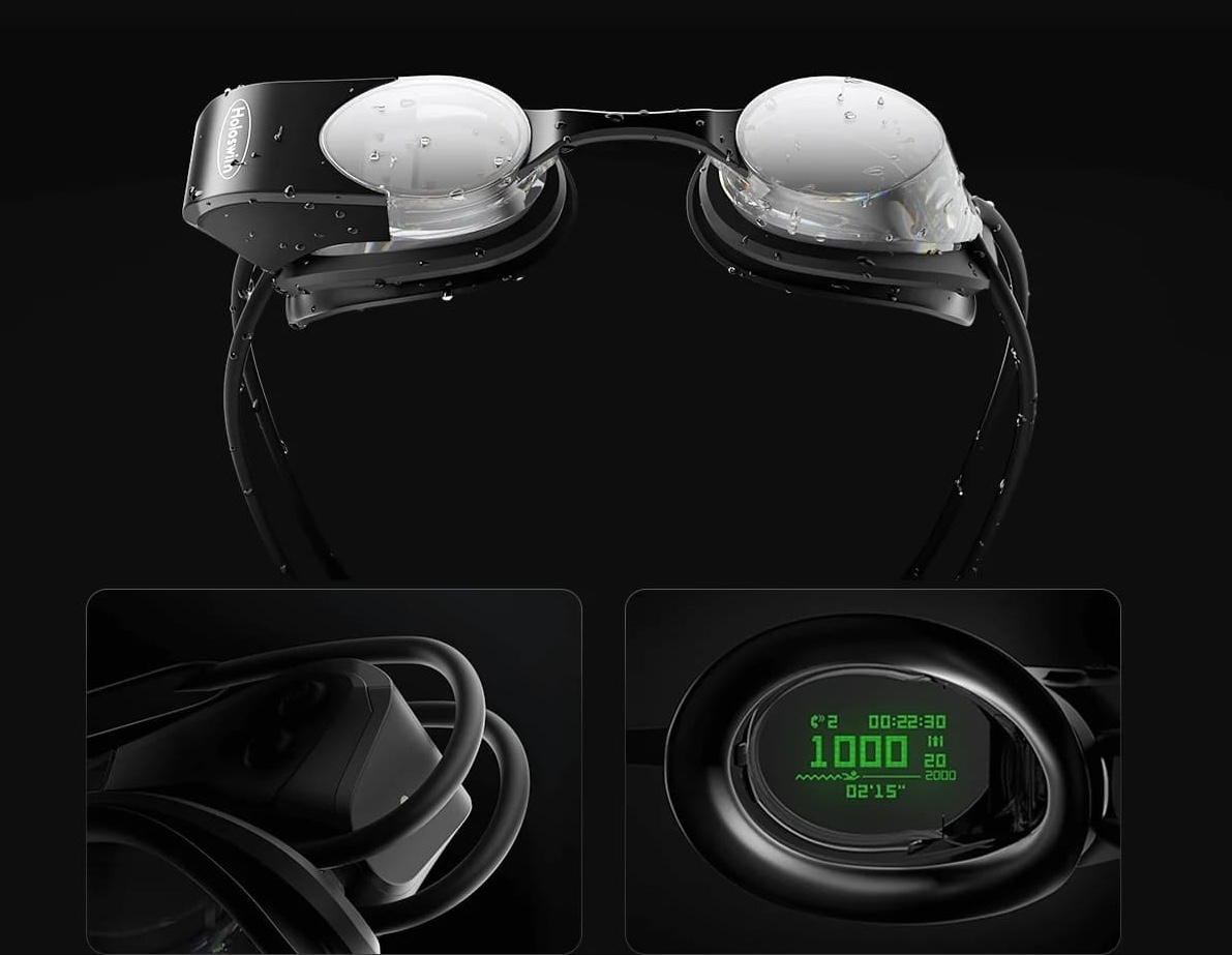 паметни очила за пливање за пливање виртуелна реалност со дисплеј