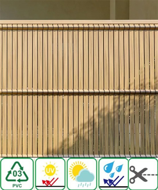 пластични пломби за оградата - прави ПВЦ панели