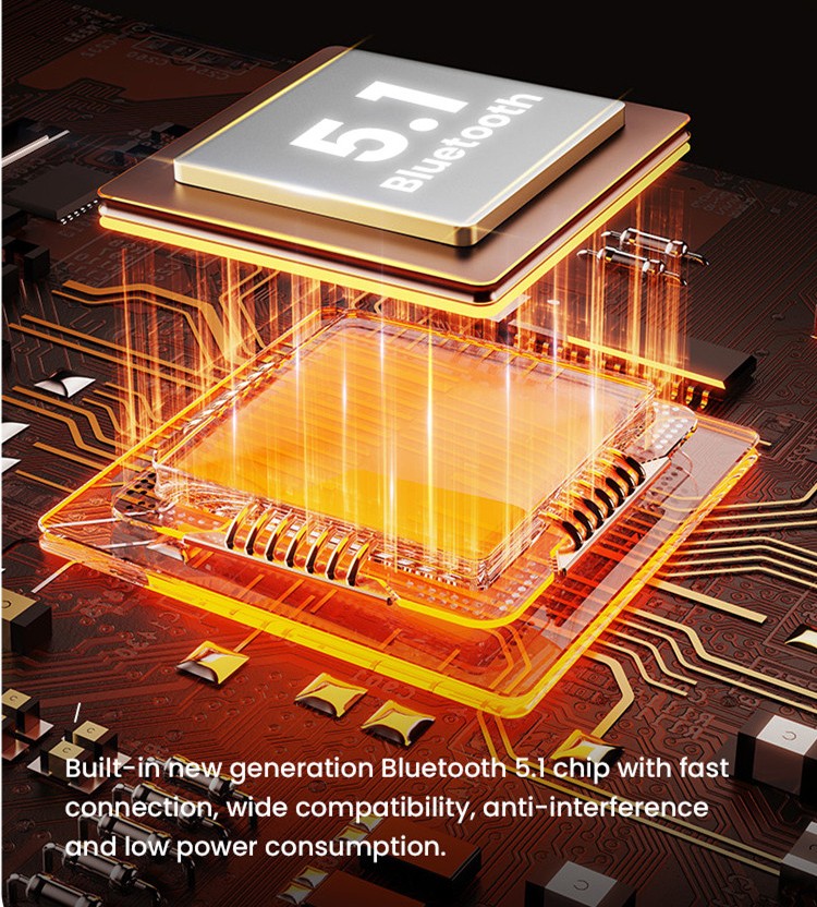Вграден bluetooth - чип од новата генерација Bluetooth 5.1