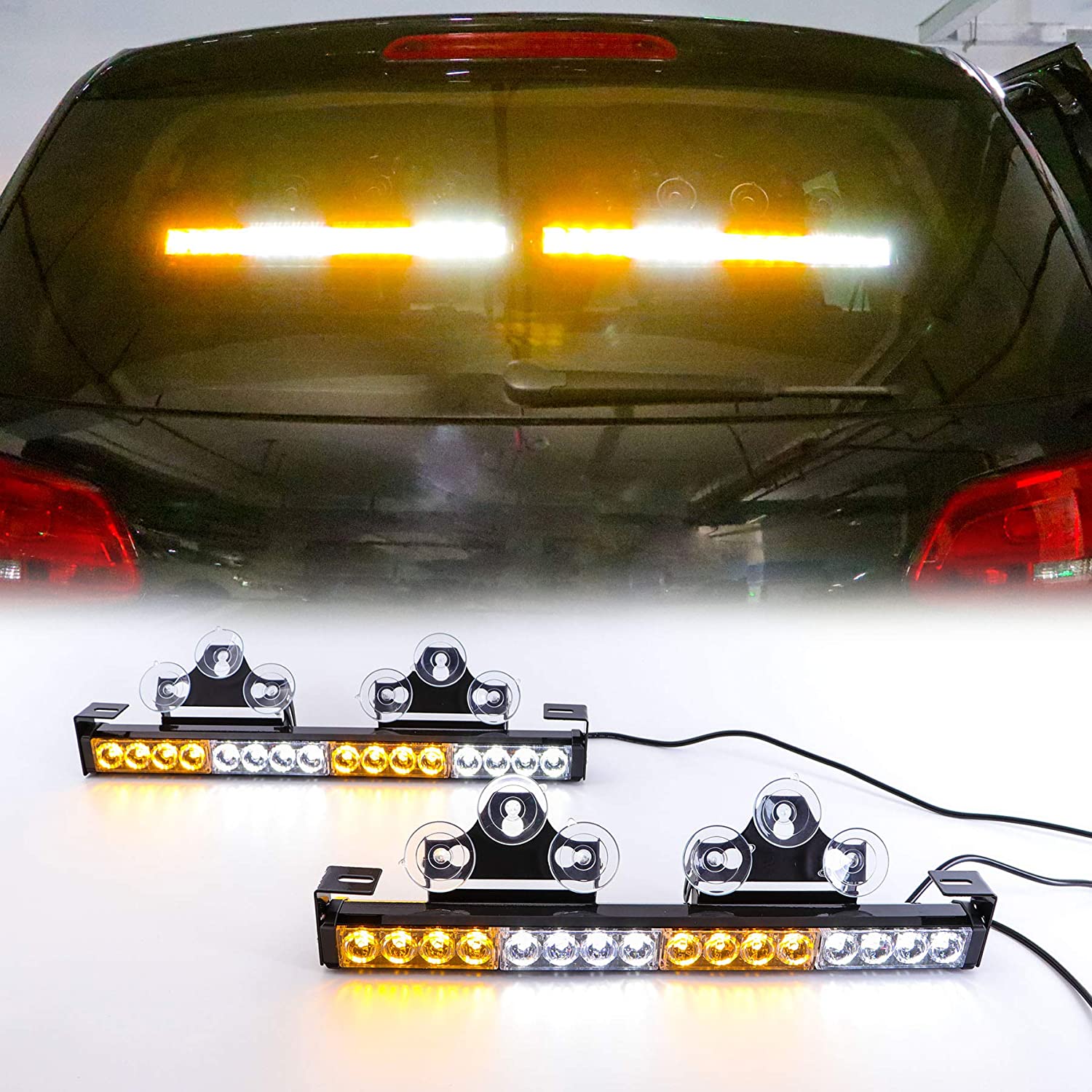 Трепкаат LED светла за автомобилот жолто бело повеќебојно