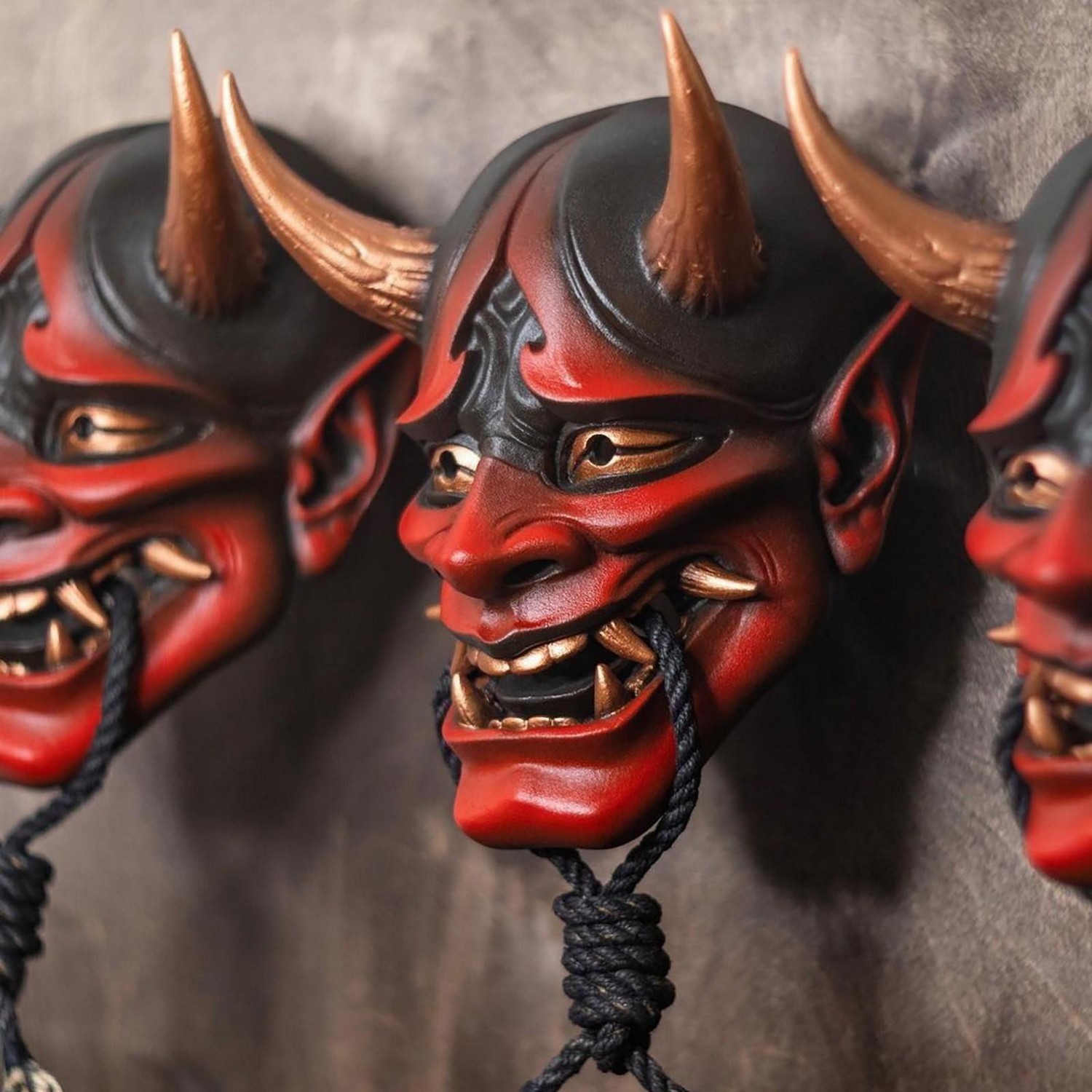 маска за глава на демон за Ноќта на вештерките - јапонски мотив