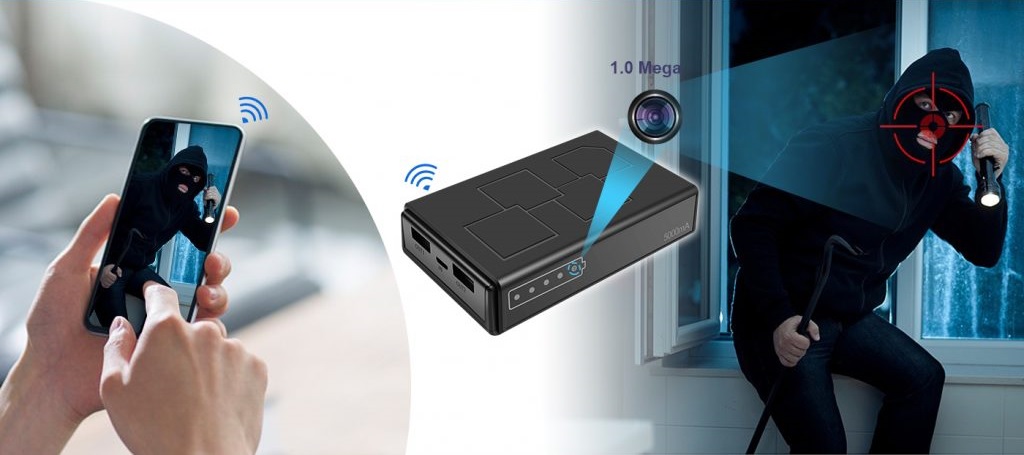 Powerbank HD камера со детекција на движење + аларм