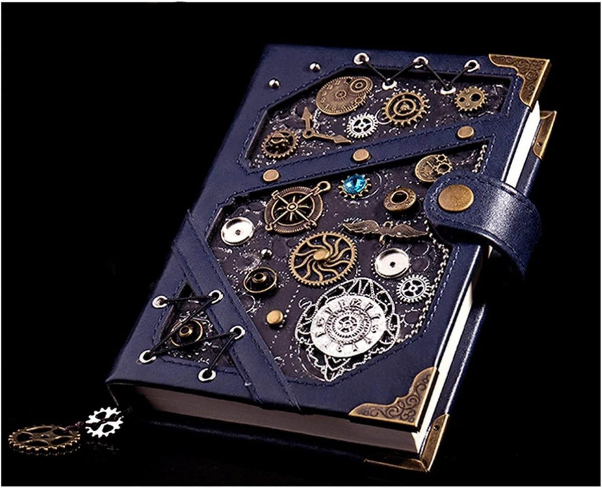 Комплет за бележници steampunk - бележник од луксузна еко кожа