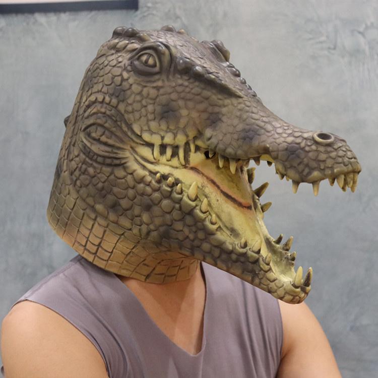 алигатор маска за Ноќта на вештерките маски за глава на лице од крокодил