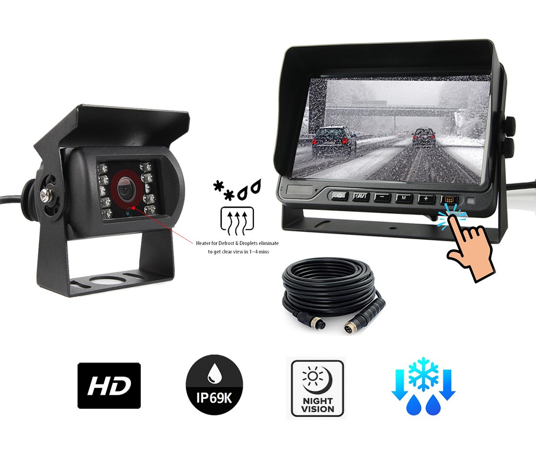 Комплет фотоапарат - заден ОДФРОСТ автомобил HD камера + 7" водоотпорен монитор