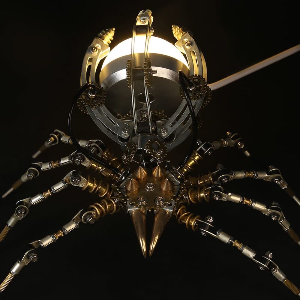 3Д модел на метал од загатка од пајак