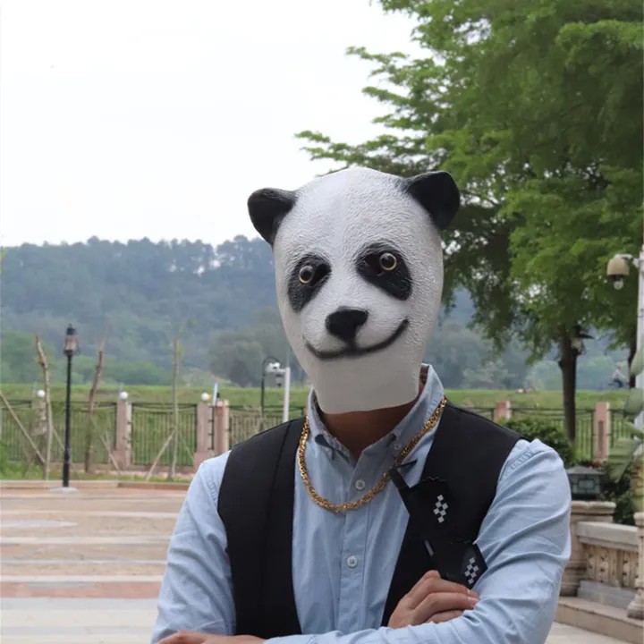 панда силиконска маска за лице и глава