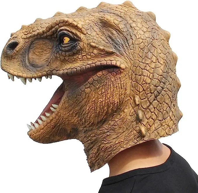 Маска за Ноќта на вештерките силиконски диносаурус t rex маска за глава на диносаурус