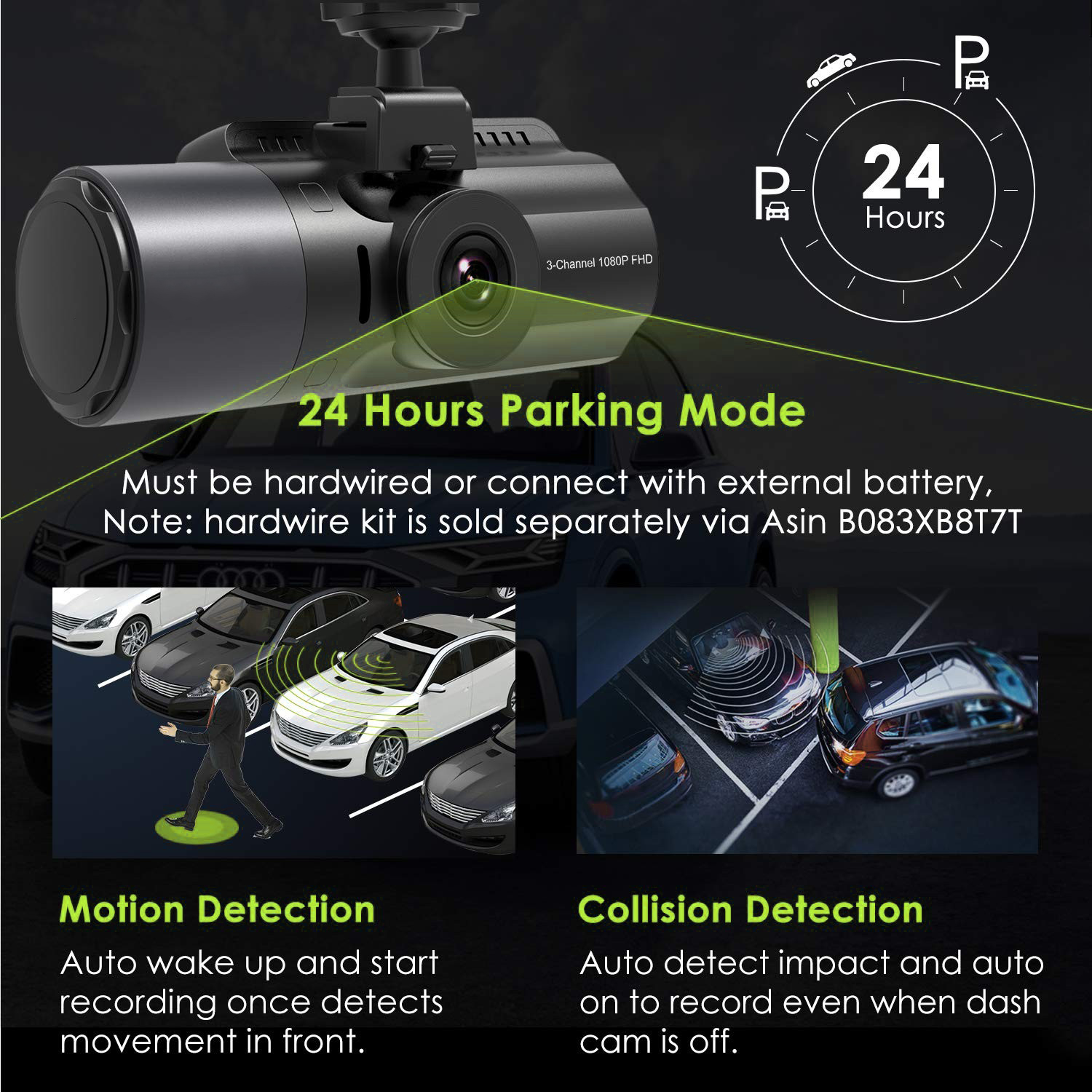 Автомобилска камера Profio S12 режим на паркирање