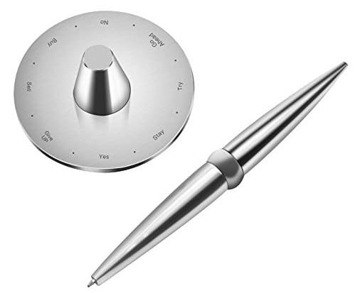 сребрено пенкало од нерѓосувачки челик со магнетна основа