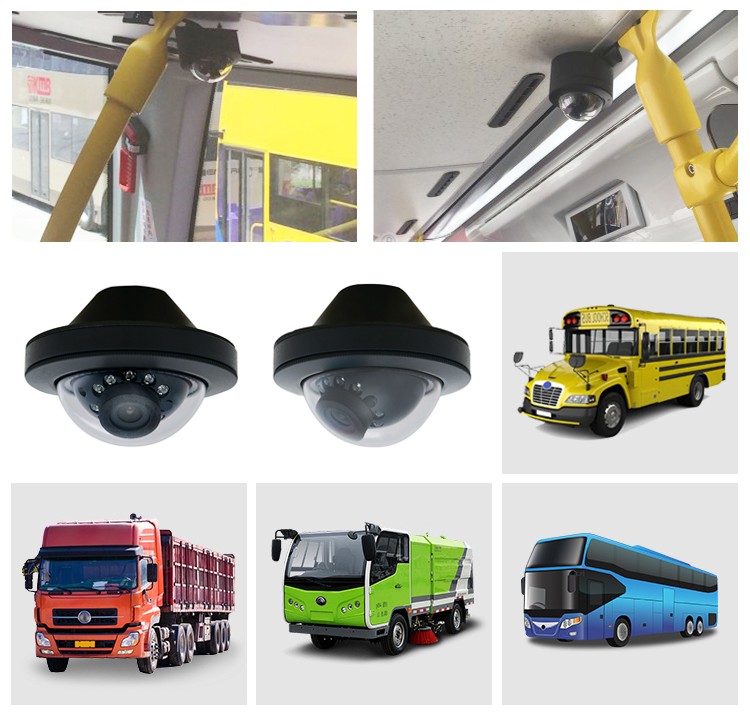 мини купола камера за автобуси, тролејбус, трамвај, комбиња, минибуси, приколки, полуприколки, приколки, камиони