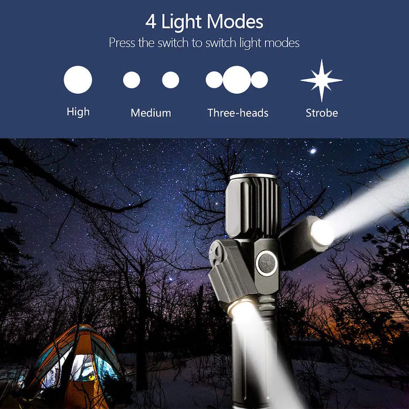 фенерче за осветлување 4 режими на осветлување