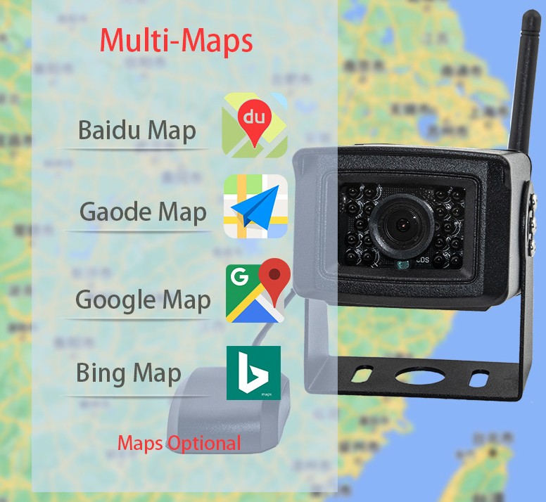 СИМ-карта со 3g камера за надзор на заден автомобил во рикверц