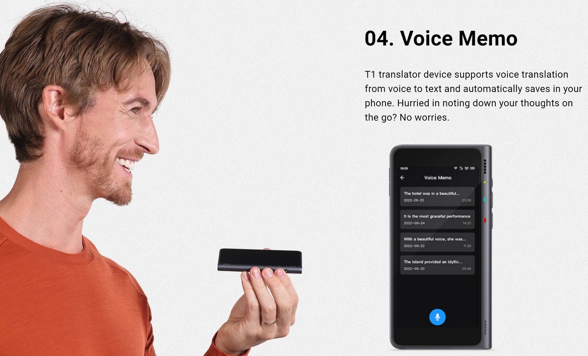диктафон за снимање глас превод на други јазици